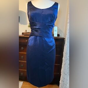 Gorgeous Jones New York Midnight Blue Shimmery Cocktail Dress